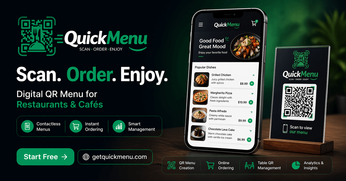 QuickMenu — QR Menu & WhatsApp Ordering for Restaurants